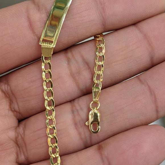 10k Real Gold id Bracelet